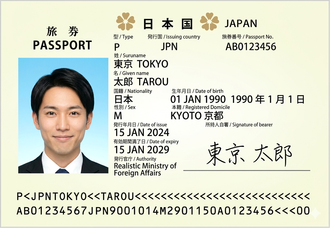 証明写真サンプル（女性）